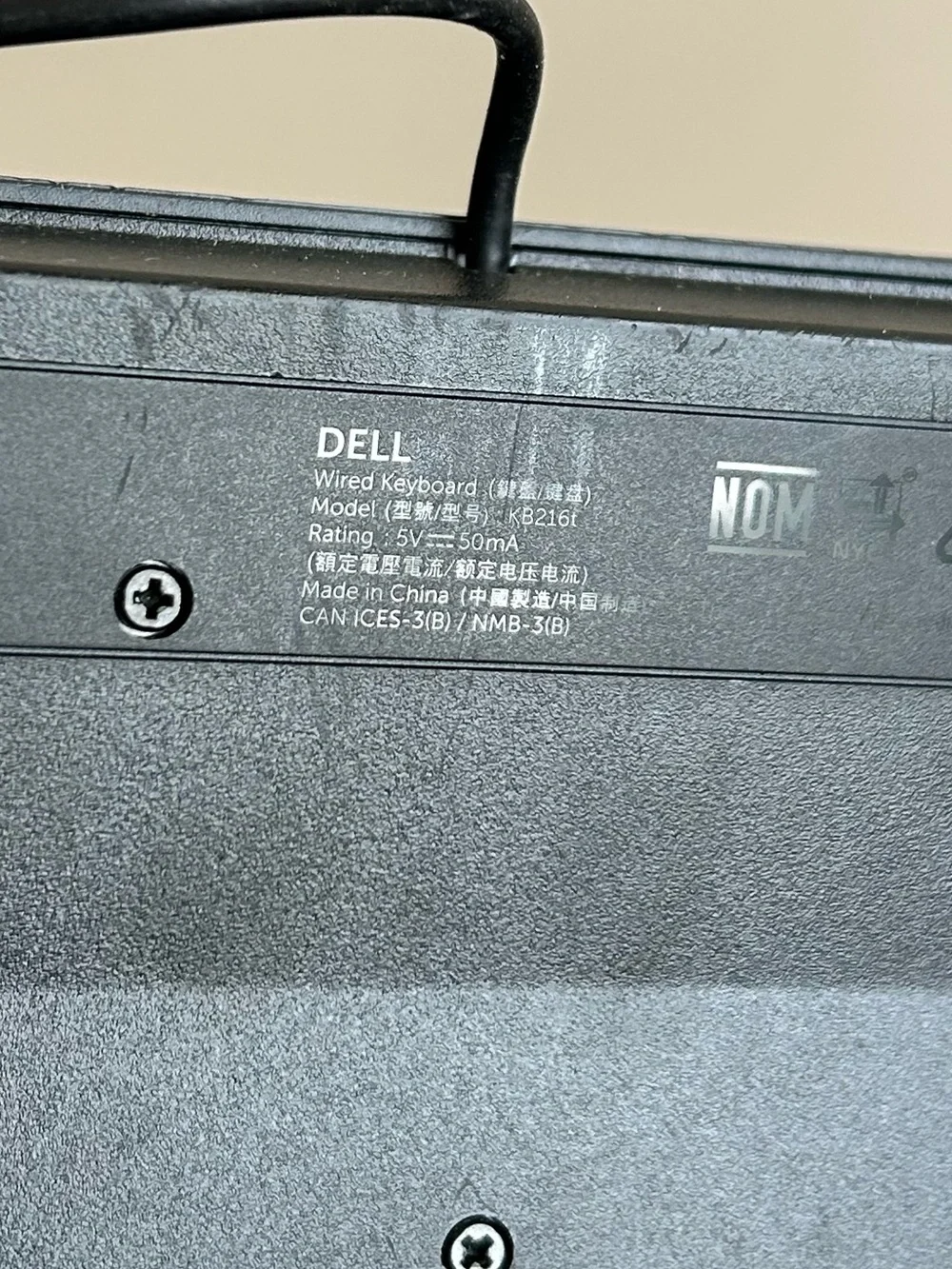 Genuine Dell KB216t USB Wired PC Computer Black Slim Keyboard
